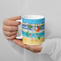Polynesian Merry Christmas Ceramic Mug Funny Santa Beach Tropical Plant and Turtle LT03 - Polynesian Pride