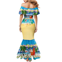 Polynesian Merry Christmas Mermaid Dress Funny Santa Beach Tropical Plant and Turtle LT03 - Polynesian Pride