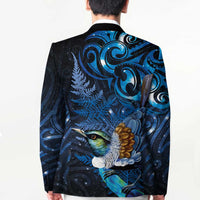 Aotearoa Matariki Blazer Maori Tribal with Silver Fern and Tui Bird Galaxy Style LT03 - Polynesian Pride