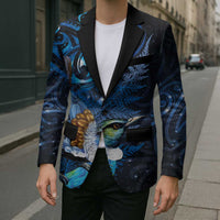 Aotearoa Matariki Blazer Maori Tribal with Silver Fern and Tui Bird Galaxy Style LT03 - Polynesian Pride