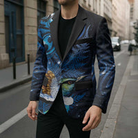 Aotearoa Matariki Blazer Maori Tribal with Silver Fern and Tui Bird Galaxy Style LT03 - Polynesian Pride