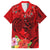 Personalised Hawaii Valentine Day Family Matching Long Sleeve Bodycon Dress and Hawaiian Shirt Couple Love Heart mix Hibiscus and Polynesian Tattoo LT03 Dad's Shirt - Short Sleeve Red - Polynesian Pride