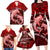 Polynesian Shark Valentine Day Family Matching Long Sleeve Bodycon Dress and Hawaiian Shirt Hibiscus and Tribal Tattoo Red Style LT03 - Polynesian Pride