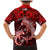 Polynesian Shark Valentine Day Family Matching Mermaid Dress and Hawaiian Shirt Hibiscus and Tribal Tattoo Red Style LT03 - Polynesian Pride