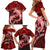 Polynesian Shark Valentine Day Family Matching Short Sleeve Bodycon Dress and Hawaiian Shirt Hibiscus and Tribal Tattoo Red Style LT03 - Polynesian Pride