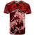 Polynesian Shark Valentine Day T Shirt Hibiscus and Tribal Tattoo Red Style LT03 - Polynesian Pride