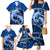 Polynesian Shark Valentine Day Family Matching Mermaid Dress and Hawaiian Shirt Hibiscus and Tribal Tattoo Blue Style LT03 - Polynesian Pride