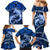 Polynesian Shark Valentine Day Family Matching Mermaid Dress and Hawaiian Shirt Hibiscus and Tribal Tattoo Blue Style LT03 - Polynesian Pride