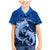 Polynesian Shark Valentine Day Family Matching Mermaid Dress and Hawaiian Shirt Hibiscus and Tribal Tattoo Blue Style LT03 Son's Shirt Blue - Polynesian Pride