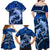 Polynesian Shark Valentine Day Family Matching Off Shoulder Maxi Dress and Hawaiian Shirt Hibiscus and Tribal Tattoo Blue Style LT03 - Polynesian Pride