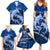 Polynesian Shark Valentine Day Family Matching Summer Maxi Dress and Hawaiian Shirt Hibiscus and Tribal Tattoo Blue Style LT03 - Polynesian Pride