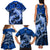 Polynesian Shark Valentine Day Family Matching Tank Maxi Dress and Hawaiian Shirt Hibiscus and Tribal Tattoo Blue Style LT03 - Polynesian Pride