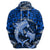 Polynesian Shark Valentine Day Hoodie Hibiscus and Tribal Tattoo Blue Style LT03 - Polynesian Pride