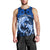 Polynesian Shark Valentine Day Men Tank Top Hibiscus and Tribal Tattoo Blue Style LT03 - Polynesian Pride