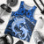 Polynesian Shark Valentine Day Men Tank Top Hibiscus and Tribal Tattoo Blue Style LT03 - Polynesian Pride