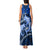 Polynesian Shark Valentine Day Tank Maxi Dress Hibiscus and Tribal Tattoo Blue Style LT03 - Polynesian Pride