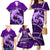 Polynesian Shark Valentine Day Family Matching Mermaid Dress and Hawaiian Shirt Hibiscus and Tribal Tattoo Purple Style LT03 - Polynesian Pride