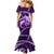 Polynesian Shark Valentine Day Family Matching Mermaid Dress and Hawaiian Shirt Hibiscus and Tribal Tattoo Purple Style LT03 - Polynesian Pride