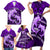 Polynesian Shark Valentine Day Family Matching Short Sleeve Bodycon Dress and Hawaiian Shirt Hibiscus and Tribal Tattoo Purple Style LT03 - Polynesian Pride