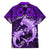 Polynesian Shark Valentine Day Family Matching Short Sleeve Bodycon Dress and Hawaiian Shirt Hibiscus and Tribal Tattoo Purple Style LT03 - Polynesian Pride