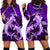 Polynesian Shark Valentine Day Hoodie Dress Hibiscus and Tribal Tattoo Purple Style LT03 - Polynesian Pride