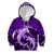 Polynesian Shark Valentine Day Kid Hoodie Hibiscus and Tribal Tattoo Purple Style LT03 Hoodie Purple - Polynesian Pride