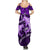 Polynesian Shark Valentine Day Summer Maxi Dress Hibiscus and Tribal Tattoo Purple Style LT03 - Polynesian Pride