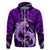 Polynesian Shark Valentine Day Zip Hoodie Hibiscus and Tribal Tattoo Purple Style LT03 Zip Hoodie Purple - Polynesian Pride