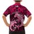 Polynesian Shark Valentine Day Family Matching Mermaid Dress and Hawaiian Shirt Hibiscus and Tribal Tattoo Pink Style LT03 - Polynesian Pride