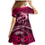 Polynesian Shark Valentine Day Family Matching Mermaid Dress and Hawaiian Shirt Hibiscus and Tribal Tattoo Pink Style LT03 - Polynesian Pride