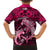 Polynesian Shark Valentine Day Family Matching Short Sleeve Bodycon Dress and Hawaiian Shirt Hibiscus and Tribal Tattoo Pink Style LT03 - Polynesian Pride