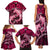 Polynesian Shark Valentine Day Family Matching Tank Maxi Dress and Hawaiian Shirt Hibiscus and Tribal Tattoo Pink Style LT03 - Polynesian Pride