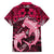 Polynesian Shark Valentine Day Hawaiian Shirt Hibiscus and Tribal Tattoo Pink Style LT03 - Polynesian Pride