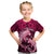 Polynesian Shark Valentine Day Kid T Shirt Hibiscus and Tribal Tattoo Pink Style LT03 Pink - Polynesian Pride