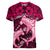 Polynesian Shark Valentine Day Women V Neck T Shirt Hibiscus and Tribal Tattoo Pink Style LT03 - Polynesian Pride