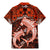 Polynesian Shark Valentine Day Family Matching Mermaid Dress and Hawaiian Shirt Hibiscus and Tribal Tattoo Orange Style LT03 - Polynesian Pride