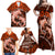 Polynesian Shark Valentine Day Family Matching Off Shoulder Maxi Dress and Hawaiian Shirt Hibiscus and Tribal Tattoo Orange Style LT03 - Polynesian Pride