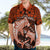 Polynesian Shark Valentine Day Hawaiian Shirt Hibiscus and Tribal Tattoo Orange Style LT03 - Polynesian Pride