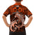 Polynesian Shark Valentine Day Kid Hawaiian Shirt Hibiscus and Tribal Tattoo Orange Style LT03 - Polynesian Pride