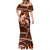 Polynesian Shark Valentine Day Mermaid Dress Hibiscus and Tribal Tattoo Orange Style LT03 - Polynesian Pride