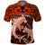 Polynesian Shark Valentine Day Polo Shirt Hibiscus and Tribal Tattoo Orange Style LT03 Orange - Polynesian Pride