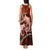 Polynesian Shark Valentine Day Tank Maxi Dress Hibiscus and Tribal Tattoo Orange Style LT03 - Polynesian Pride