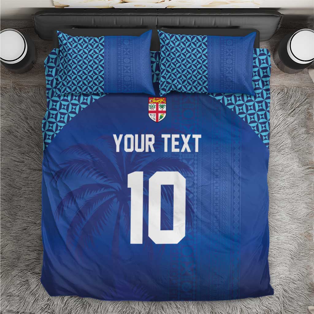 Custom Fiji Football-Towards World Cup 2026 Bedding Set LT03 Blue - Polynesian Pride