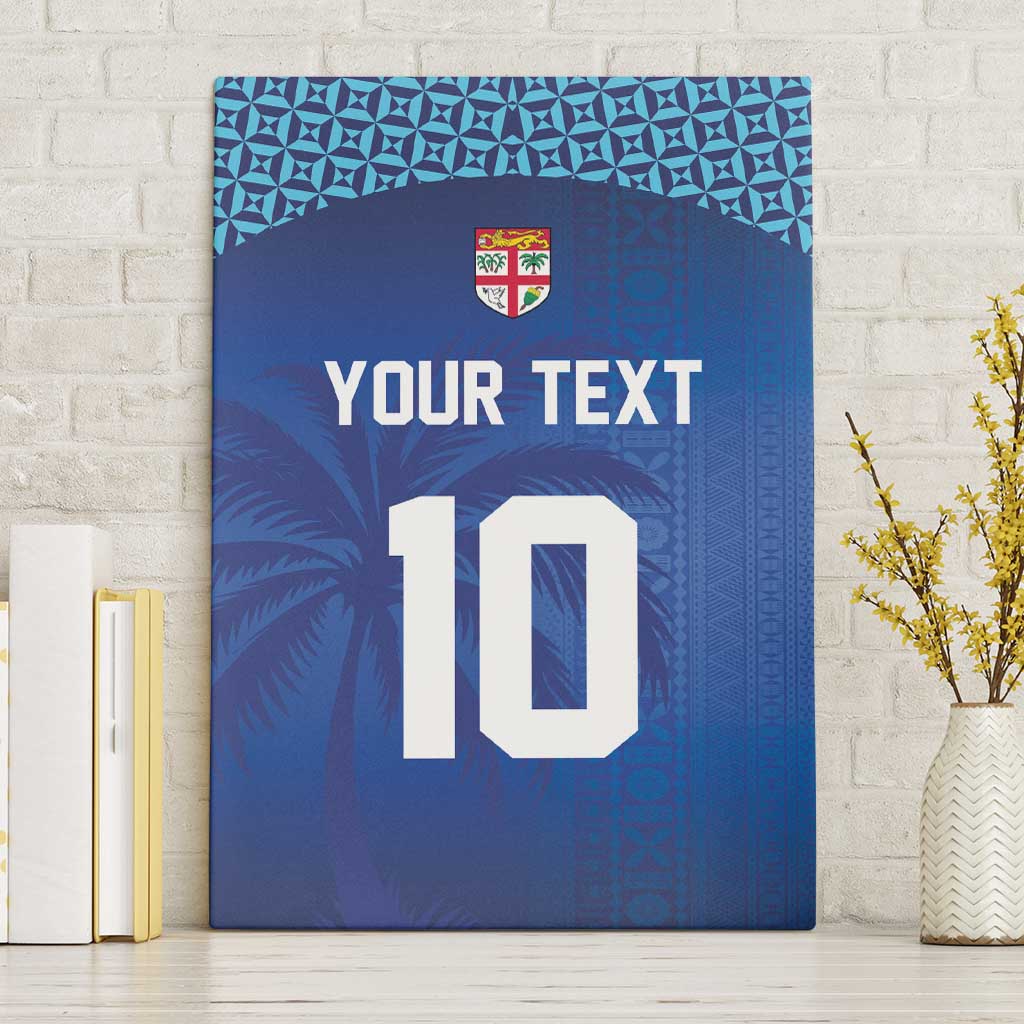 Custom Fiji Football-Towards World Cup 2026 Canvas Wall Art LT03 Without Frame Blue - Polynesian Pride
