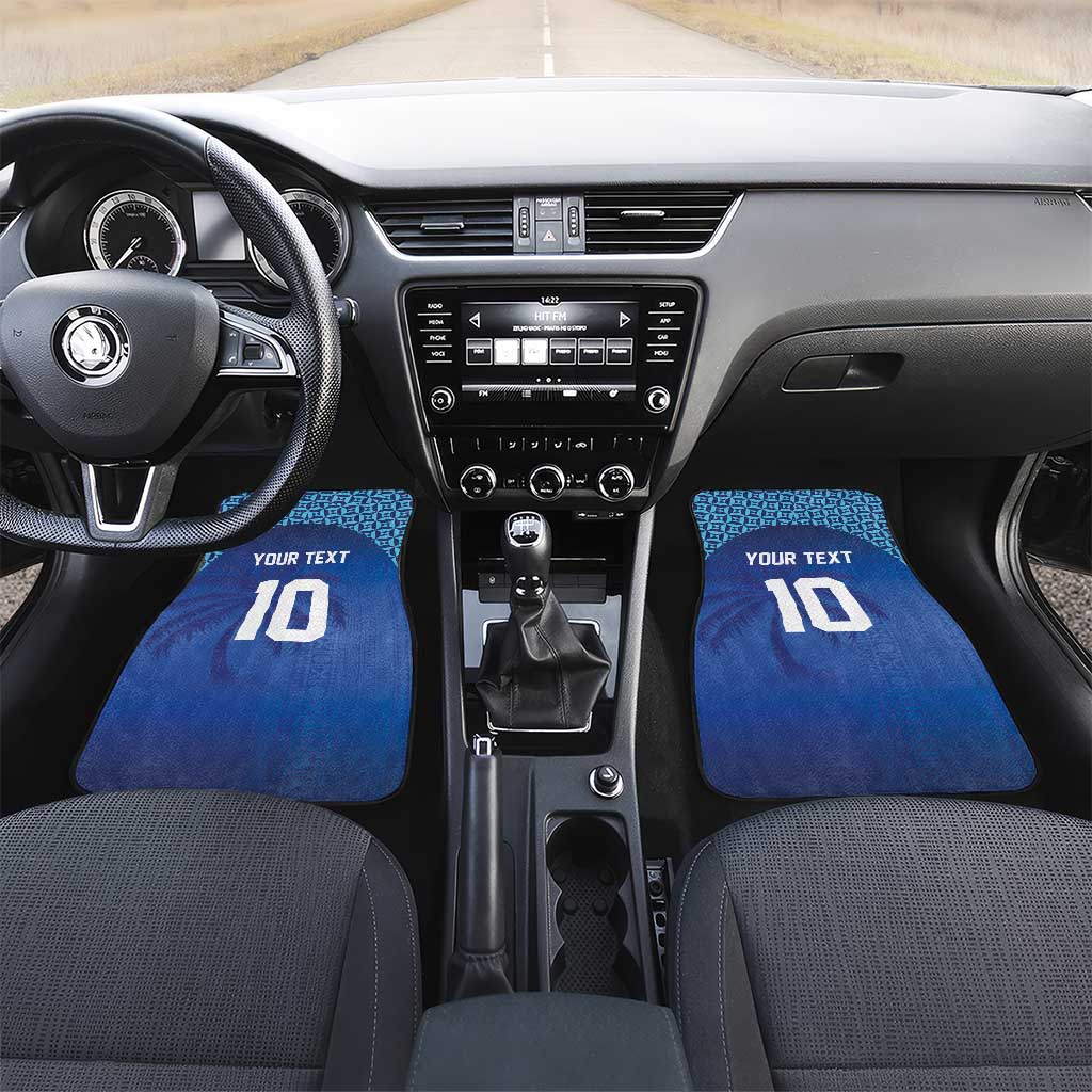 Custom Fiji Football-Towards World Cup 2026 Car Mats LT03 Set 2pcs - Front Blue - Polynesian Pride