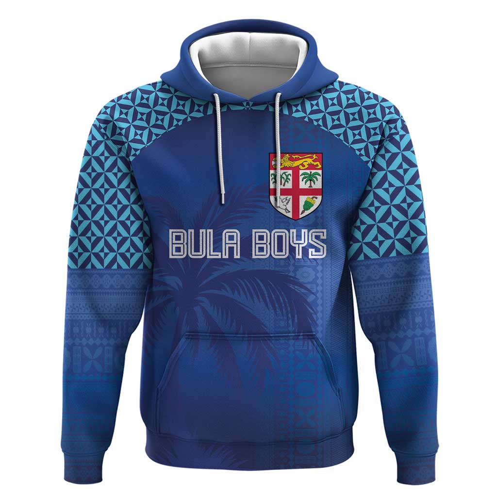 Custom Fiji Football-Towards World Cup 2026 Hoodie LT03 Pullover Hoodie Blue - Polynesian Pride
