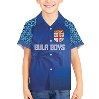 Custom Fiji Football-Towards World Cup 2026 Kid Hawaiian Shirt LT03 Kid Blue - Polynesian Pride