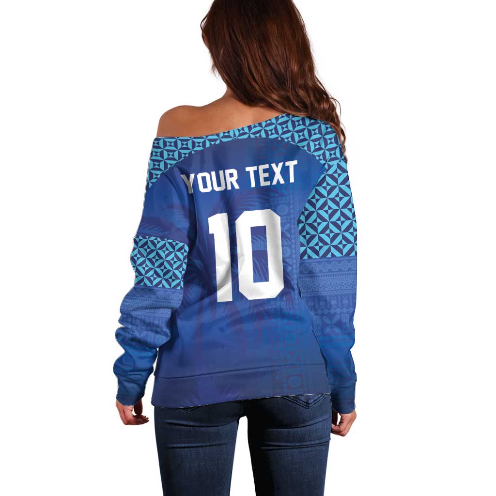 Custom Fiji Football-Towards World Cup 2026 Off Shoulder Sweater LT03 - Polynesian Pride