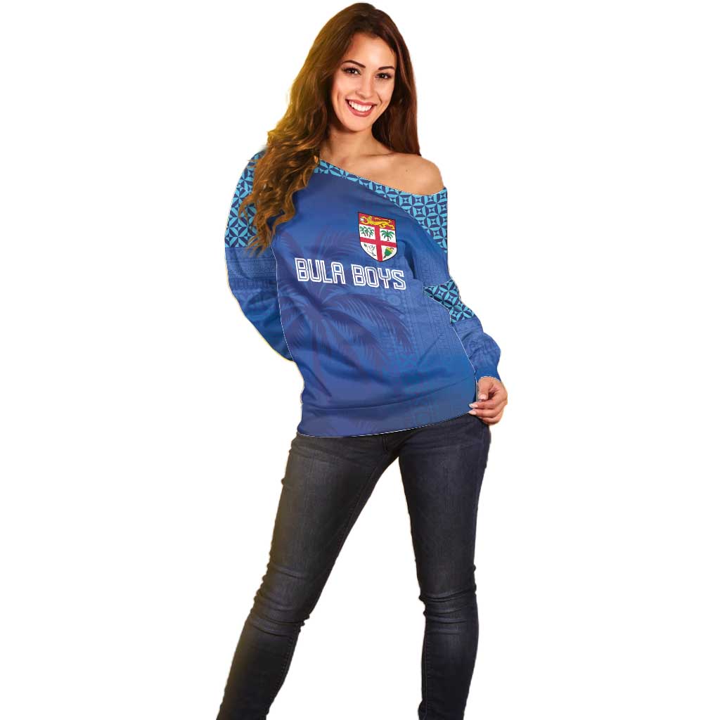 Custom Fiji Football-Towards World Cup 2026 Off Shoulder Sweater LT03 - Polynesian Pride