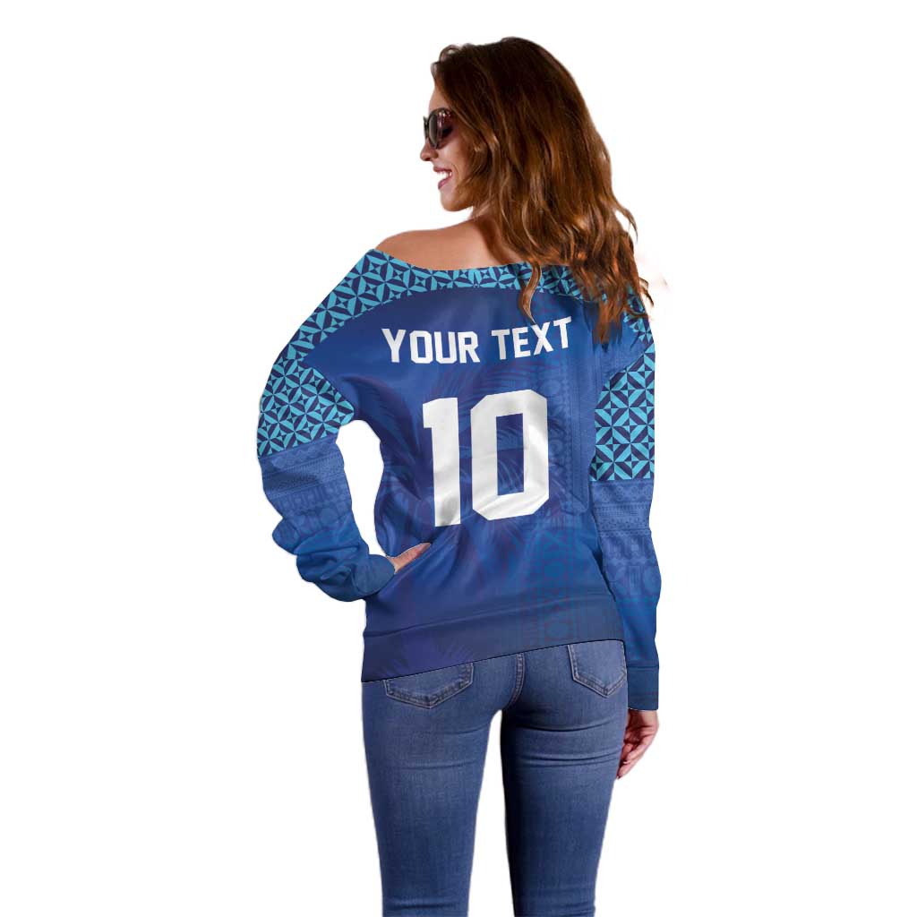 Custom Fiji Football-Towards World Cup 2026 Off Shoulder Sweater LT03 - Polynesian Pride